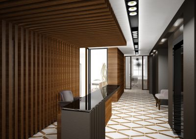 Studio e Appartamento di Lusso a Mosca: Mosaico in Marmo e Parquet